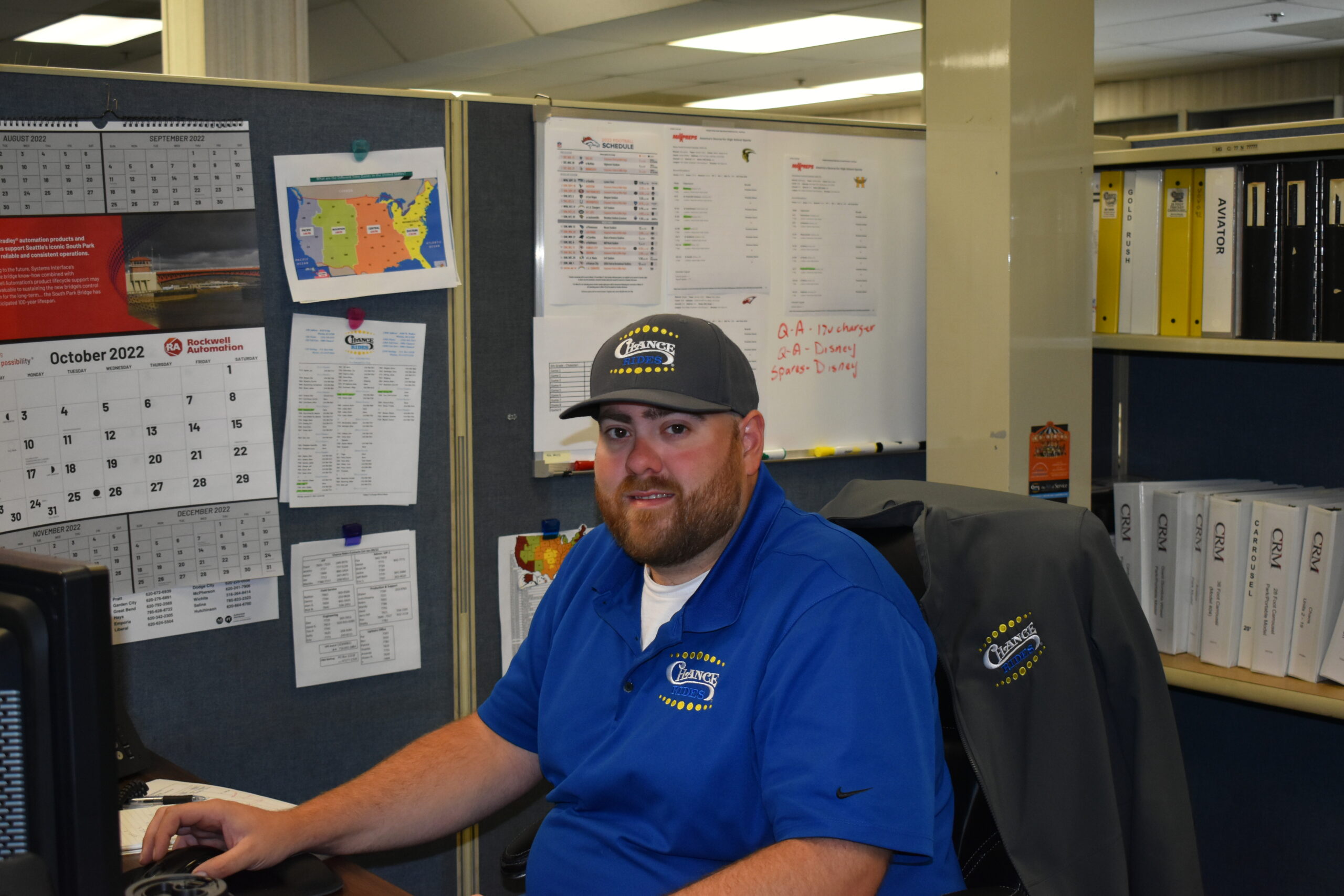 Chance Rides employee in action.