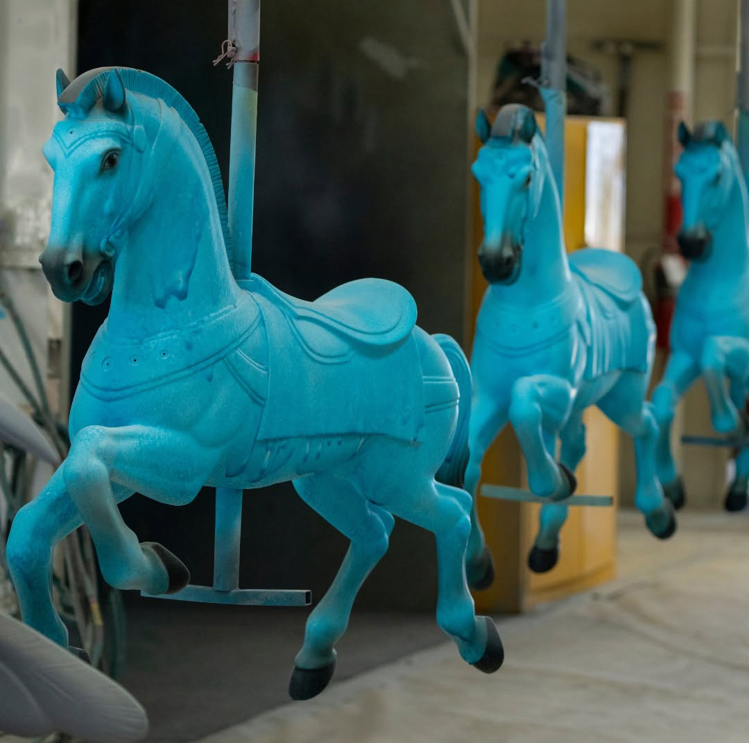 Chance Ride carousel horses.